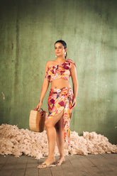 Printed Brown Mid-Rise Sarong