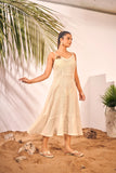 Off White Beach Wear Knitted Cover Up Dress