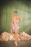 Peach Floral Printed Sarong