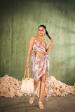 Peach Floral Printed Sarong