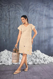 Beach Wear Knee Length Knitted Cotton Dress