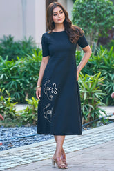 Black Elegant Casual Resort Wear Dress