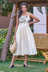 Casual Resort Wear Dress With Embroidery