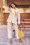 Natural Cotton Off-white Casual Resort Wear For Women