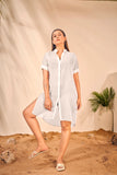 Stylish White Beach Cover-Ups Dress for Women - Perfect Summer Beachwear