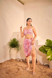 Pink Abstract Printed Sarong