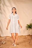 Stylish White Beach Cover-Ups Dress for Women - Perfect Summer Beachwear