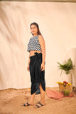 Black Solid Pattern Sarong