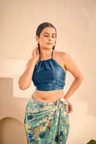 Chic Island: Blue Halter Top and Floral Sarong Women's Island Wear