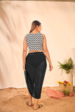 Black Solid Pattern Sarong