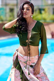 Make a bold beachside statement with NovelaFashion’s mehendi green floral sarong and top set. A stylish all-size beach club outfit inspired by Missoni beachwear—perfect for resort wear for women, beach vacation outfits, and summer glamour.
