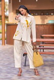 Natural Cotton Off-white Casual Resort Wear For Women