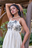 Casual Resort Wear Dress With Embroidery