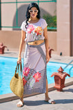 Shop this elegant floral sarong and cape sleeve shirt set by NovelaFashion—perfect resort wear for women. A breathable, all-size fit for stylish beach vacation outfits, beach club looks, and more. Inspired by Missoni beachwear.